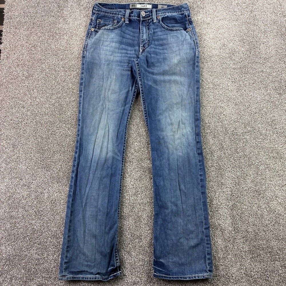 BKE Men's Bootcut Jeans in Medium Blue Wash